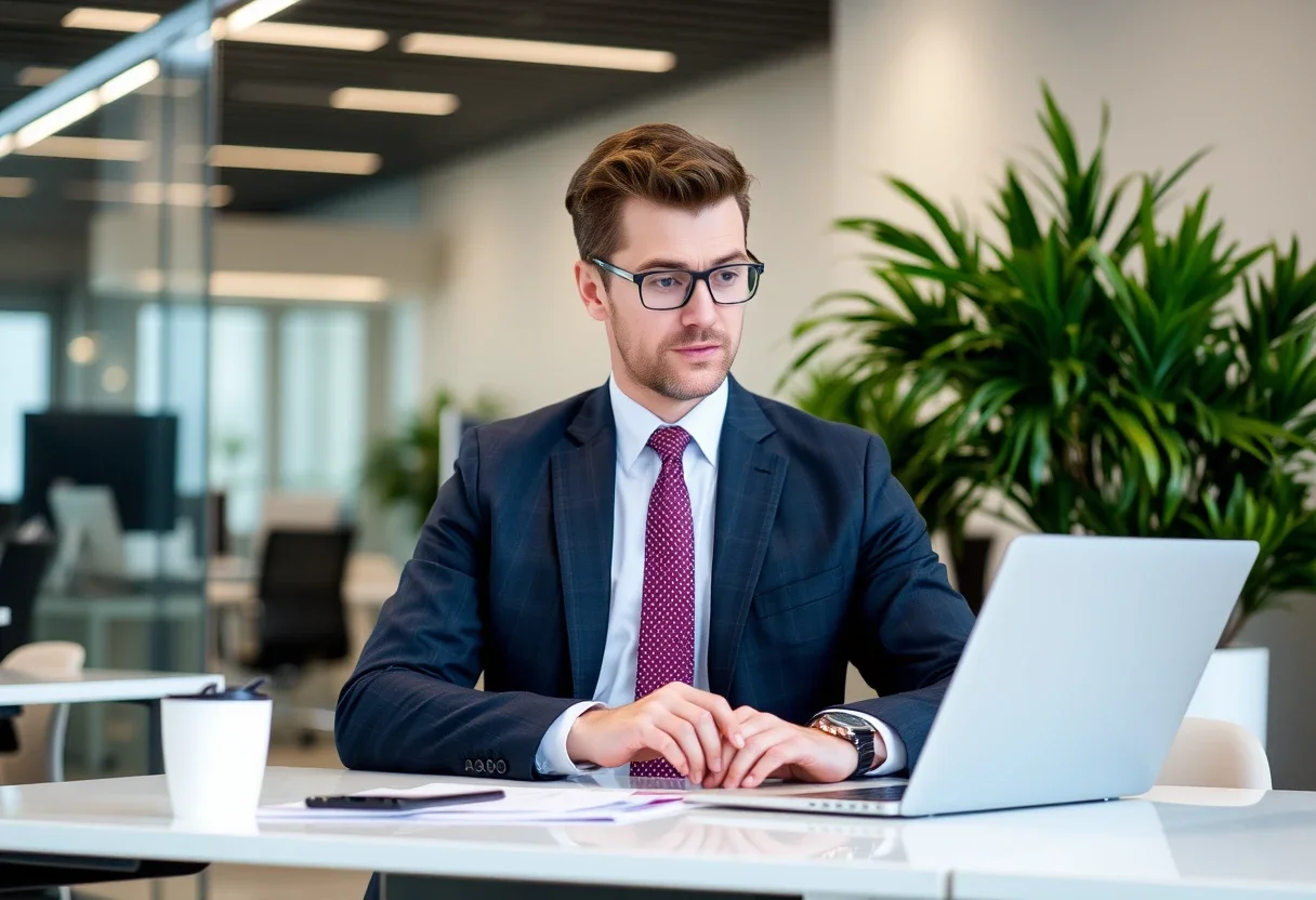 Persona trabajando con tecnología